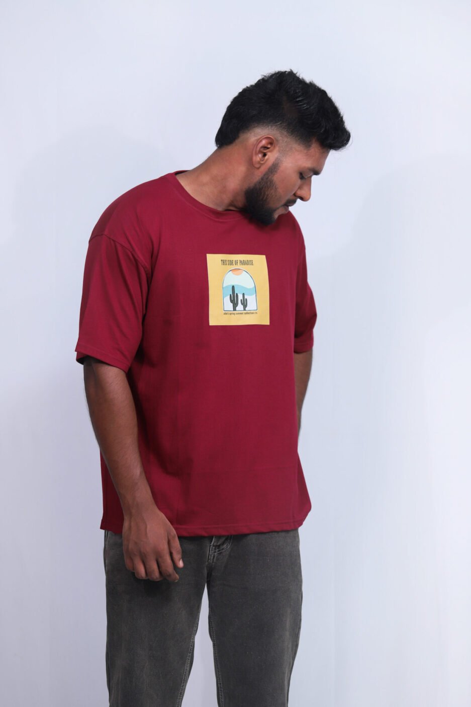 T-SHIRT WITH CONTRAST PRINT - Image 2