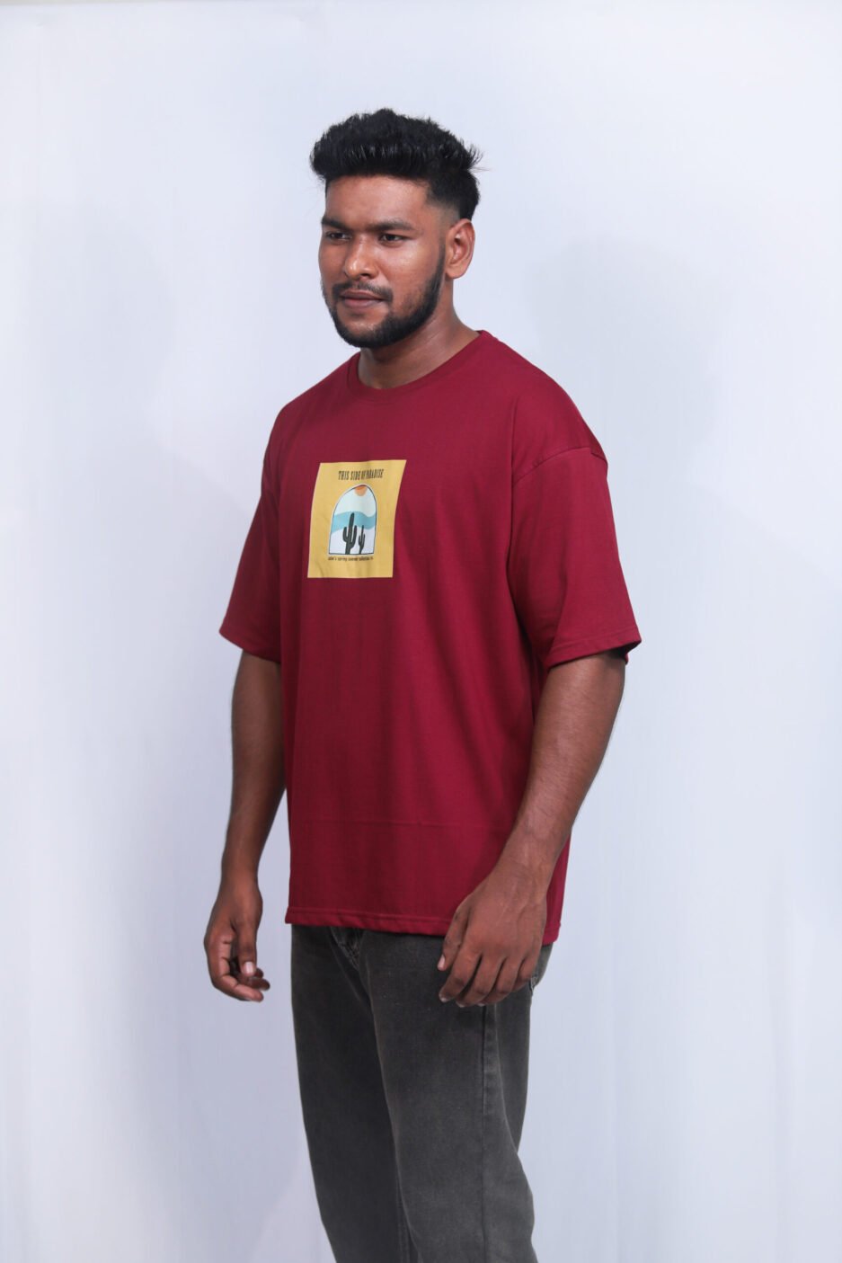 T-SHIRT WITH CONTRAST PRINT - Image 5